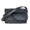 ルイ・ヴィトン LOUIS VUITTON ミニ・ソフトトランク M44735 ブラック　シルバー金具 モノグラム・エクリプス メンズ ショルダーバッグ