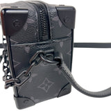 ルイ・ヴィトン LOUIS VUITTON ミニ・ソフトトランク M44735 ブラック　シルバー金具 モノグラム・エクリプス メンズ ショルダーバッグ