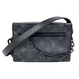 ルイ・ヴィトン LOUIS VUITTON ミニ・ソフトトランク M44735 ブラック　シルバー金具 モノグラム・エクリプス メンズ ショルダーバッグ