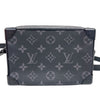 ルイ・ヴィトン LOUIS VUITTON ミニ・ソフトトランク M44735 ブラック　シルバー金具 モノグラム・エクリプス メンズ ショルダーバッグ
