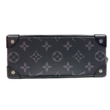 ルイ・ヴィトン LOUIS VUITTON ミニ・ソフトトランク M44735 ブラック　シルバー金具 モノグラム・エクリプス メンズ ショルダーバッグ