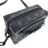 ルイ・ヴィトン LOUIS VUITTON ミニ・ソフトトランク M44735 ブラック　シルバー金具 モノグラム・エクリプス メンズ ショルダーバッグ