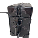 ルイ・ヴィトン LOUIS VUITTON ミニ・ソフトトランク M44735 ブラック　シルバー金具 モノグラム・エクリプス メンズ ショルダーバッグ