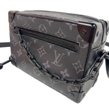 ルイ・ヴィトン LOUIS VUITTON ミニ・ソフトトランク M44735 ブラック　シルバー金具 モノグラム・エクリプス メンズ ショルダーバッグ