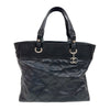 シャネル CHANEL パリビアッツトートMM A34209 ブラック シルバー金具 コーティングキャンバス レディース トートバッグ