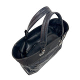 シャネル CHANEL パリビアッツトートMM A34209 ブラック シルバー金具 コーティングキャンバス レディース トートバッグ