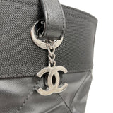 シャネル CHANEL パリビアッツトートMM A34209 ブラック シルバー金具 コーティングキャンバス レディース トートバッグ
