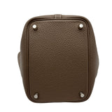 エルメス HERMES ピコタンロックPM X刻 エトゥープ シルバー金具 トリヨン レディース ハンドバッグ