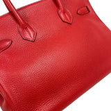 エルメス HERMES バーキン30 □N刻印　(2010年製) ルージュカザック　シルバー金具 トリヨンクレマンス ユニセックス ハンドバッグ