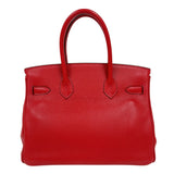 エルメス HERMES バーキン30 □N刻印　(2010年製) ルージュカザック　シルバー金具 トリヨンクレマンス ユニセックス ハンドバッグ
