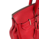 エルメス HERMES バーキン30 □N刻印　(2010年製) ルージュカザック　シルバー金具 トリヨンクレマンス ユニセックス ハンドバッグ