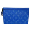 ルイ・ヴィトン LOUIS VUITTON ガストン・ウェアラブルウォレット M83099 ブルー　シルバー金具 モノグラムキャンバス　×タイガレザー メンズ ショルダーバッグ
