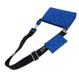 ルイ・ヴィトン LOUIS VUITTON ガストン・ウェアラブルウォレット M83099 ブルー　シルバー金具 モノグラムキャンバス　×タイガレザー メンズ ショルダーバッグ