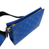 ルイ・ヴィトン LOUIS VUITTON ガストン・ウェアラブルウォレット M83099 ブルー　シルバー金具 モノグラムキャンバス　×タイガレザー メンズ ショルダーバッグ