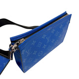 ルイ・ヴィトン LOUIS VUITTON ガストン・ウェアラブルウォレット M83099 ブルー　シルバー金具 モノグラムキャンバス　×タイガレザー メンズ ショルダーバッグ