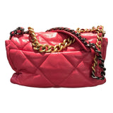 シャネル CHANEL CHANEL19 ラージ AS1161 29番台 ピンク ゴールド/シルバー金具 シャイニーラムスキン レディース ショルダーバッグ