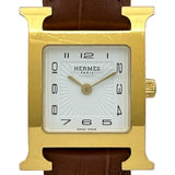 エルメス HERMES Hウォッチ HH1.201 ホワイト メッキ クオーツ レディース 腕時計