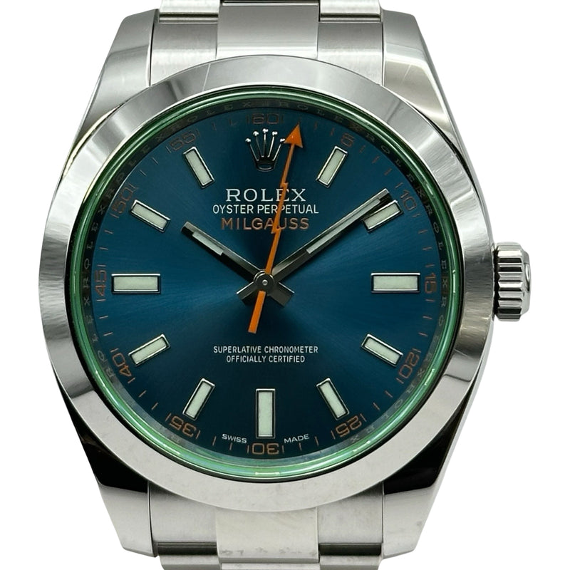 ロレックス ROLEX ミルガウス 116400GV 自動巻き 腕時計 (K1286) ロレックス ROLEX ミルガウス 116400GV ブルー ステンレススチール