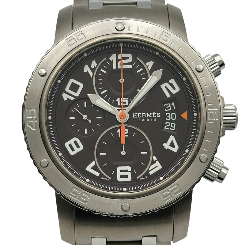 エルメス　クリッパー　12mm エルメス HERMES クリッパーダイバークロノグラフ44mm CP2.941 グレー