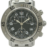 エルメス HERMES クリッパークロノグラフ CL2.310.330/3782 ブラック ステンレススチール クオーツ レディース 腕時計