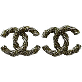 シャネル CHANEL ココマーク ツイストピアス シルバー メッキ アクセサリー