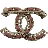 シャネル CHANEL ココマークブローチ ピンク ゴールド金具 メタル/レザー アクセサリー