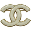 シャネル CHANEL ココマークブローチ ホワイト/ゴールド金具 レジン アクセサリー