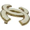 シャネル CHANEL ココマークブローチ ホワイト/ゴールド金具 レジン アクセサリー
