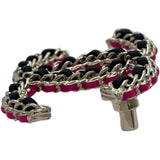 シャネル CHANEL ココマークブローチ ブラック/ピンク ゴールド金具 メタル/レザー アクセサリー