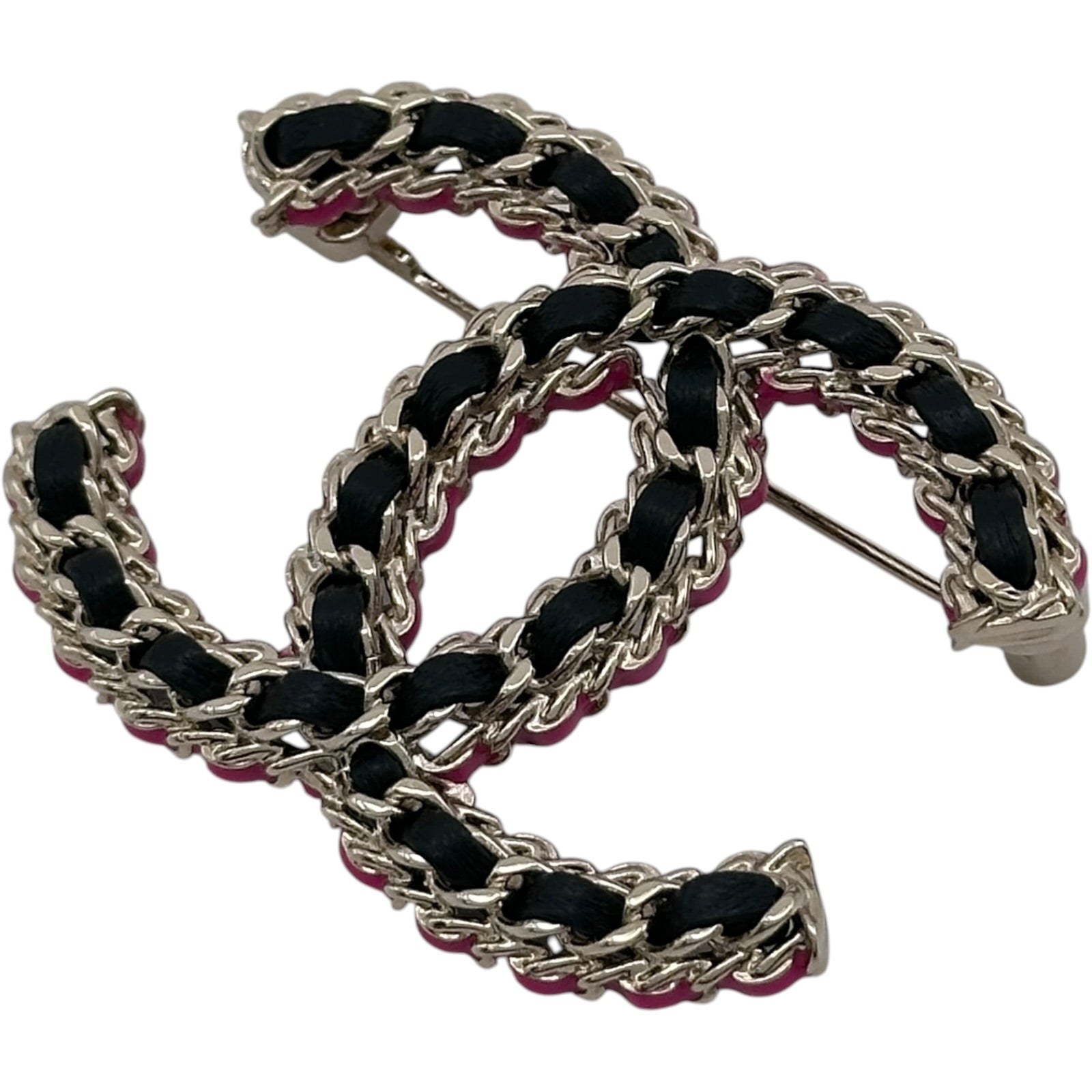 CHANEL サテン ブラックローズブローチ CHANEL サテン ブラックローズブローチ CHANEL Corsage Brooch Rose