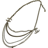 シャネル CHANEL ココマーク ネックレス シャンパンゴールド メタル/ラインストーン アクセサリー