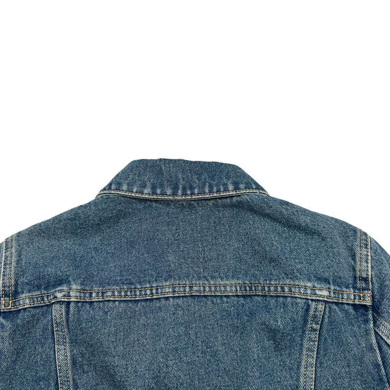 プラダ PRADA トライアングルロゴ半袖デニムジャケット GFB316 ブルー