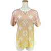 ルイ・ヴィトン LOUIS VUITTON ジャイアントモノグラム総柄プリントTシャツ FLTS03 ピンク コットン レディース 半袖Ｔシャツ