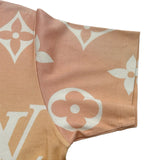 ルイ・ヴィトン LOUIS VUITTON ジャイアントモノグラム総柄プリントTシャツ FLTS03 ピンク コットン レディース 半袖Ｔシャツ