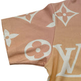 ルイ・ヴィトン LOUIS VUITTON ジャイアントモノグラム総柄プリントTシャツ FLTS03 ピンク コットン レディース 半袖Ｔシャツ
