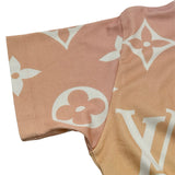 ルイ・ヴィトン LOUIS VUITTON ジャイアントモノグラム総柄プリントTシャツ FLTS03 ピンク コットン レディース 半袖Ｔシャツ