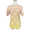 ルイ・ヴィトン LOUIS VUITTON ジャイアントモノグラム総柄プリントTシャツ FLTS03 ピンク コットン レディース 半袖Ｔシャツ