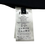 フェンディ FENDI FFメッシュ切替Tシャツ FAF532 ブラック コットン メンズ 半袖Ｔシャツ