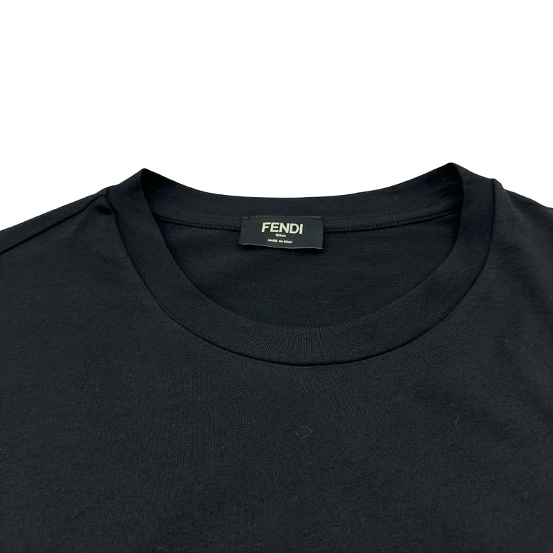 フェンディ FENDI FFメッシュ切替Tシャツ FAF532 ブラック コットン