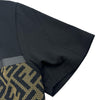 フェンディ FENDI FFメッシュ切替Tシャツ FAF532 ブラック コットン メンズ 半袖Ｔシャツ