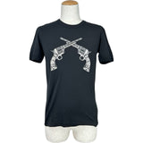 ドルチェ＆ガッバーナ Dolce & Gabbana リボルバー刺繍Tシャツ G8GH2Z ブラック コットン メンズ 半袖Ｔシャツ