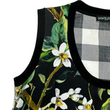 ドルチェ＆ガッバーナ Dolce & Gabbana フローラル総柄切替ノースリーブトップス F7094T ブラック コットン レディース その他トップス