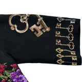 ドルチェ＆ガッバーナ Dolce & Gabbana 総柄シルクトップス F8G56T ブラック シルク レディース その他トップス