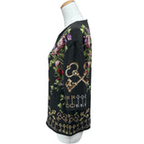 ドルチェ＆ガッバーナ Dolce & Gabbana 総柄シルクトップス F8G56T ブラック シルク レディース その他トップス