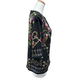ドルチェ＆ガッバーナ Dolce & Gabbana 総柄シルクトップス F8G56T ブラック シルク レディース その他トップス