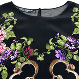 ドルチェ＆ガッバーナ Dolce & Gabbana 総柄シルクトップス F8G56T ブラック シルク レディース その他トップス