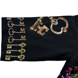 ドルチェ＆ガッバーナ Dolce & Gabbana 総柄シルクトップス F8G56T ブラック シルク レディース その他トップス
