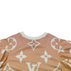 ルイ・ヴィトン LOUIS VUITTON ジャイアントモノグラム総柄フリルTシャツ FLTS01 ピンク コットン レディース 半袖Ｔシャツ