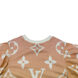 ルイ・ヴィトン LOUIS VUITTON ジャイアントモノグラム総柄フリルTシャツ FLTS01 ピンク コットン レディース 半袖Ｔシャツ