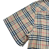 バーバリーロンドン BURBERRY LONDON チェック柄ショートスリーブコットンシャツ 9017297 ベージュ コットン メンズ 半袖シャツ